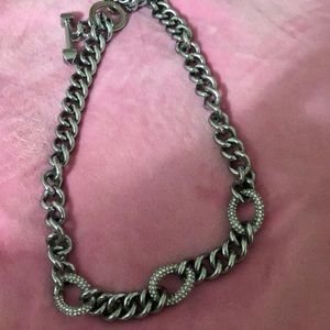 Juicy Couture large link sliver necklace